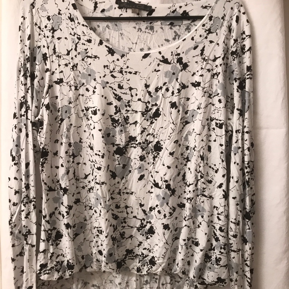 Rose & Olive lined print blouse